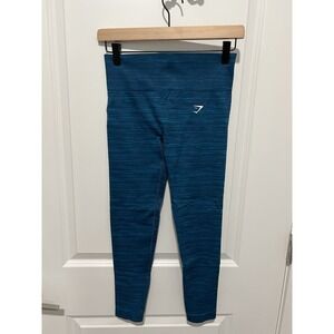 Gymshark‎ Adapt Marl Seamless Leggings in Atlantic Blue/Shark Blue Size Medium